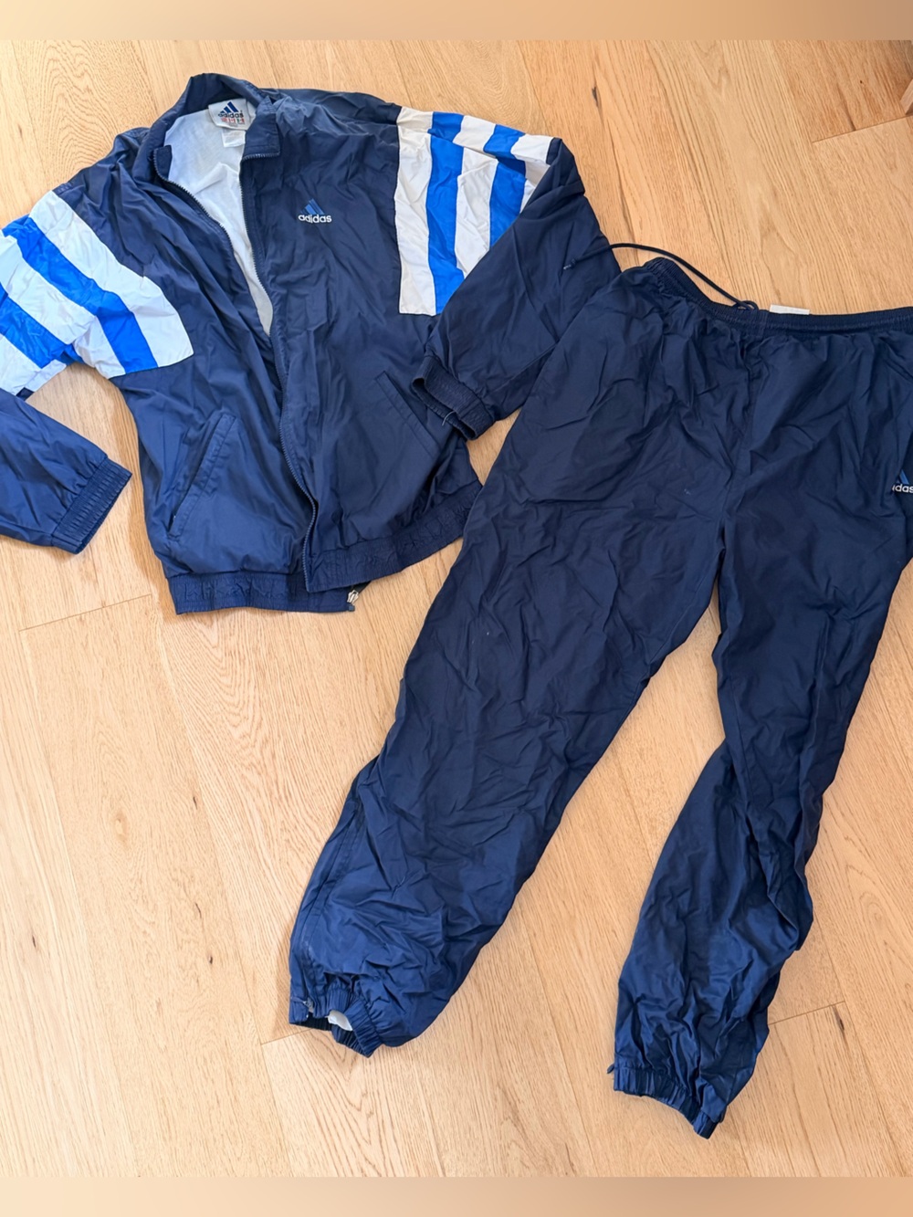 Adidas two-piece blue jogger set